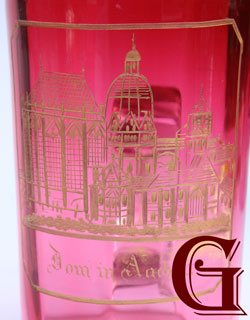 cranberry glass spa mug